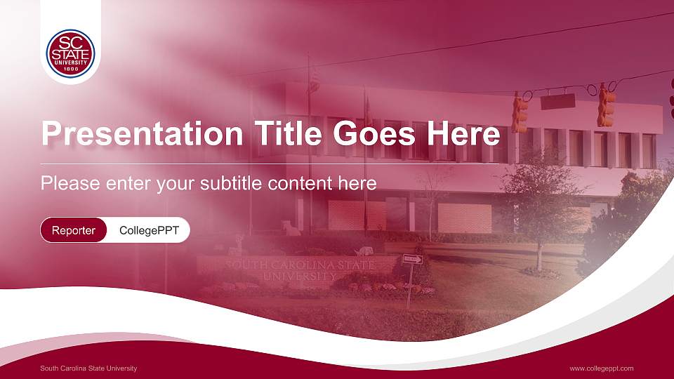 South Carolina State University Lecture Sharing and Networking Event PPT Template16:9 ratio PPT effect preview image