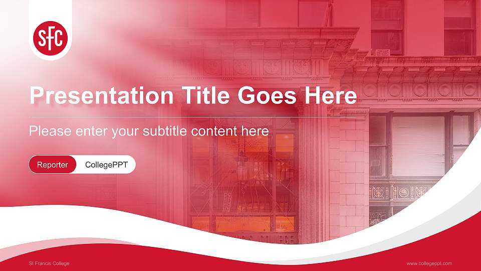 St Francis College Lecture Sharing and Networking Event PPT Template16:9 ratio PPT effect preview image