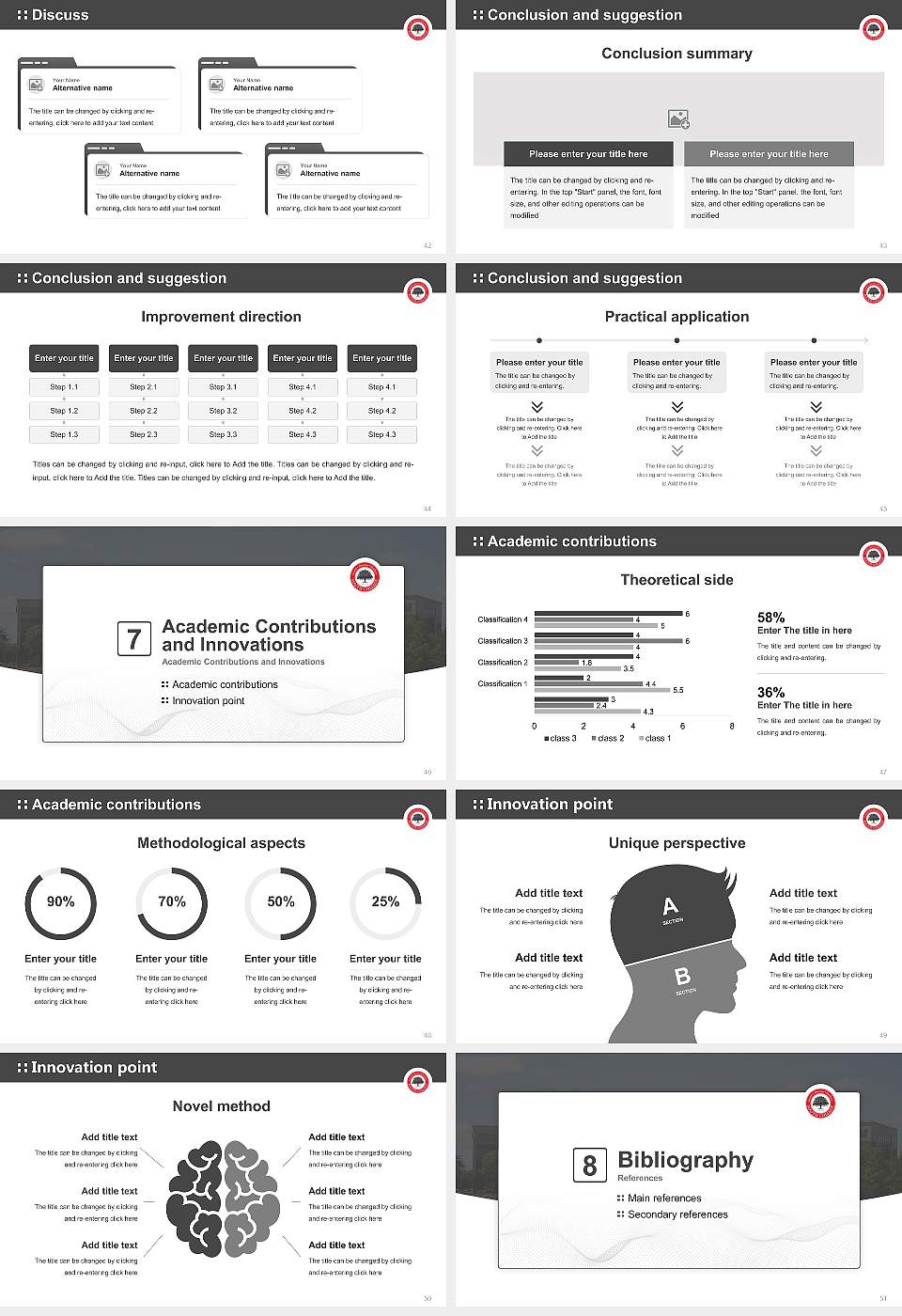 South College Indianapolis Graduation Thesis Defense PPT Template16:9 ratio PPT effect preview image6