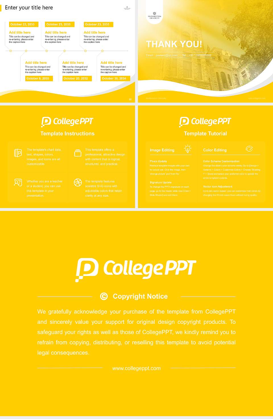 Southwestern University Lecture Sharing and Networking Event PPT Template4:3 ratio PPT effect preview image4
