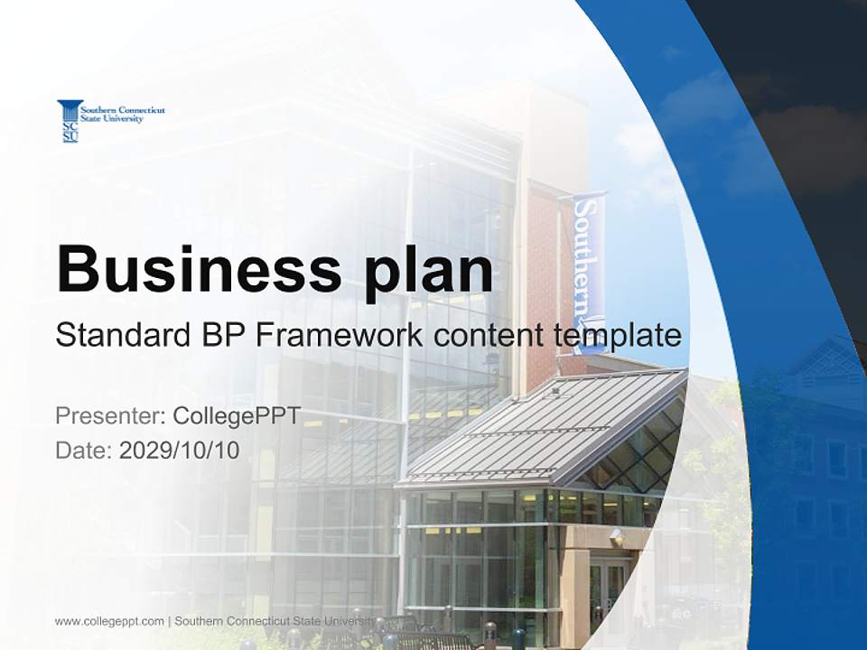 Southern Connecticut State University Competition/Entrepreneurship Contest PPT Template4:3 ratio PPT effect preview image9