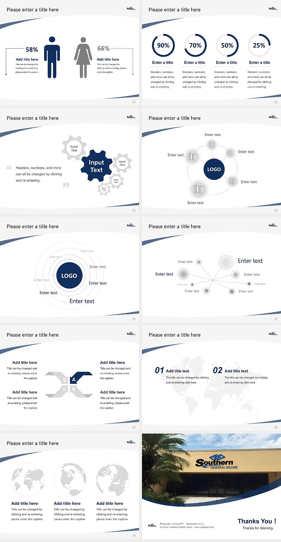 Southern Technical College Tampa Course/Courseware Creation PPT Template4:3 ratio PPT effect preview image4