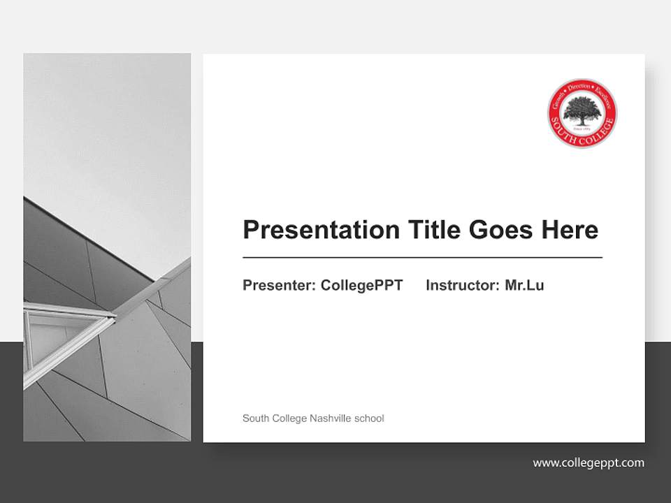 South College Nashville school General Purpose PPT Template4:3 ratio PPT effect preview image6
