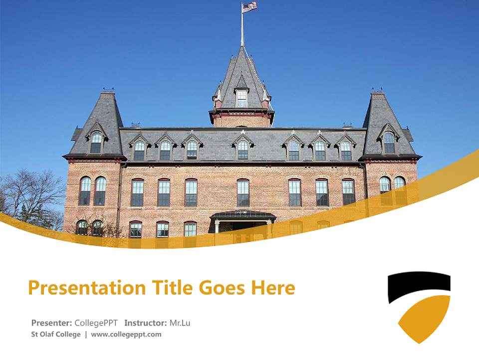 St Olaf College Course/Courseware Creation PPT Template4:3 ratio PPT effect preview image5