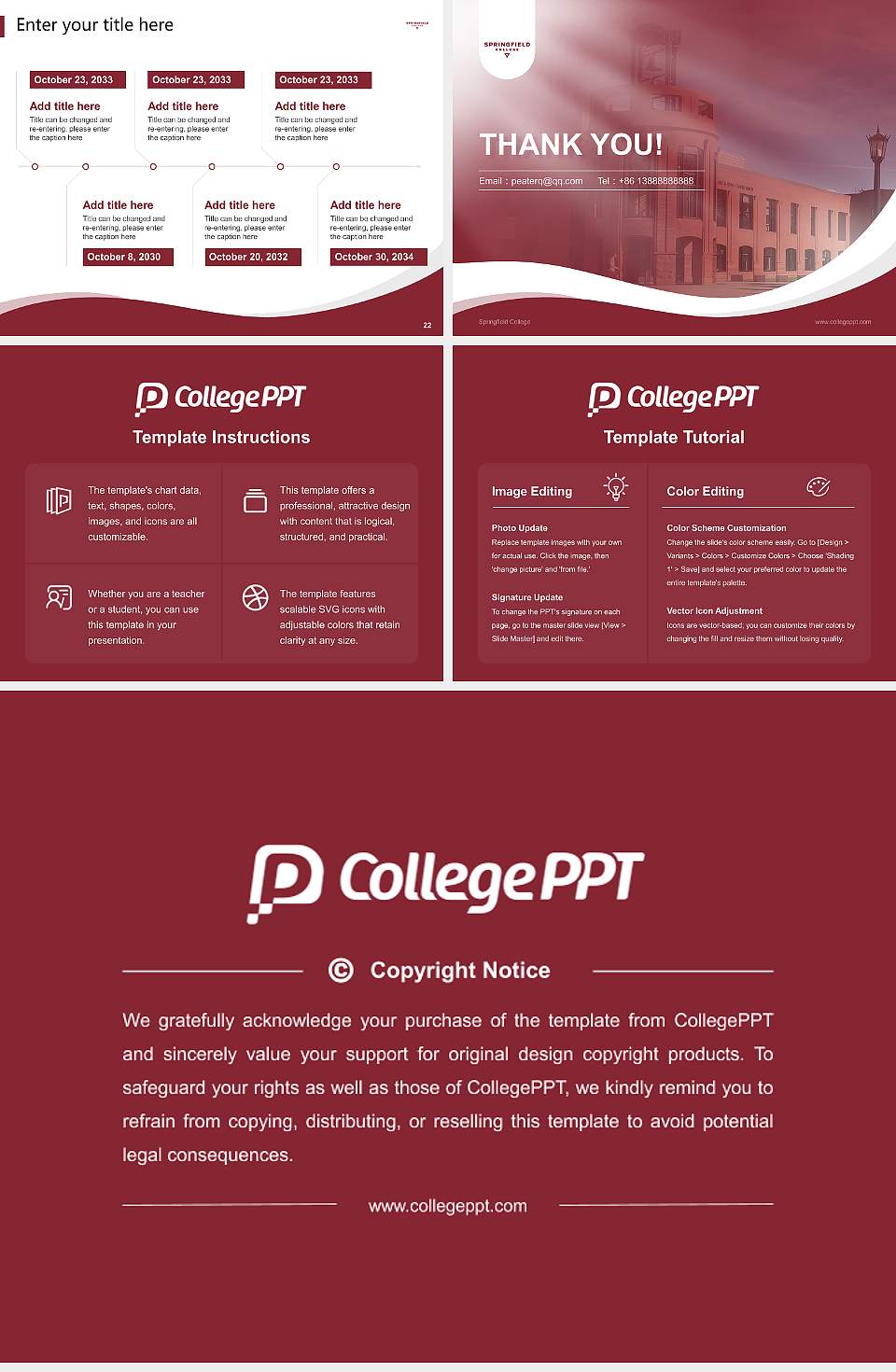 Springfield College Lecture Sharing and Networking Event PPT Template4:3 ratio PPT effect preview image4