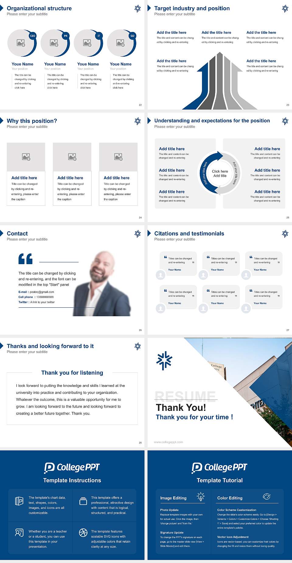 Southern College of Optometry Resume PPT Template4:3 ratio PPT effect preview image4