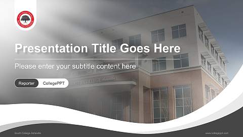 South College Asheville Lecture Sharing and Networking Event PPT Template