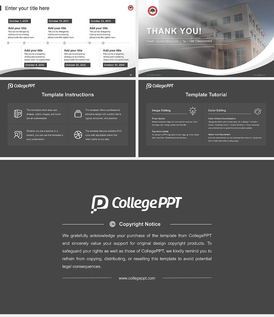 South College Asheville Lecture Sharing and Networking Event PPT Template16:9 ratio PPT effect preview image4