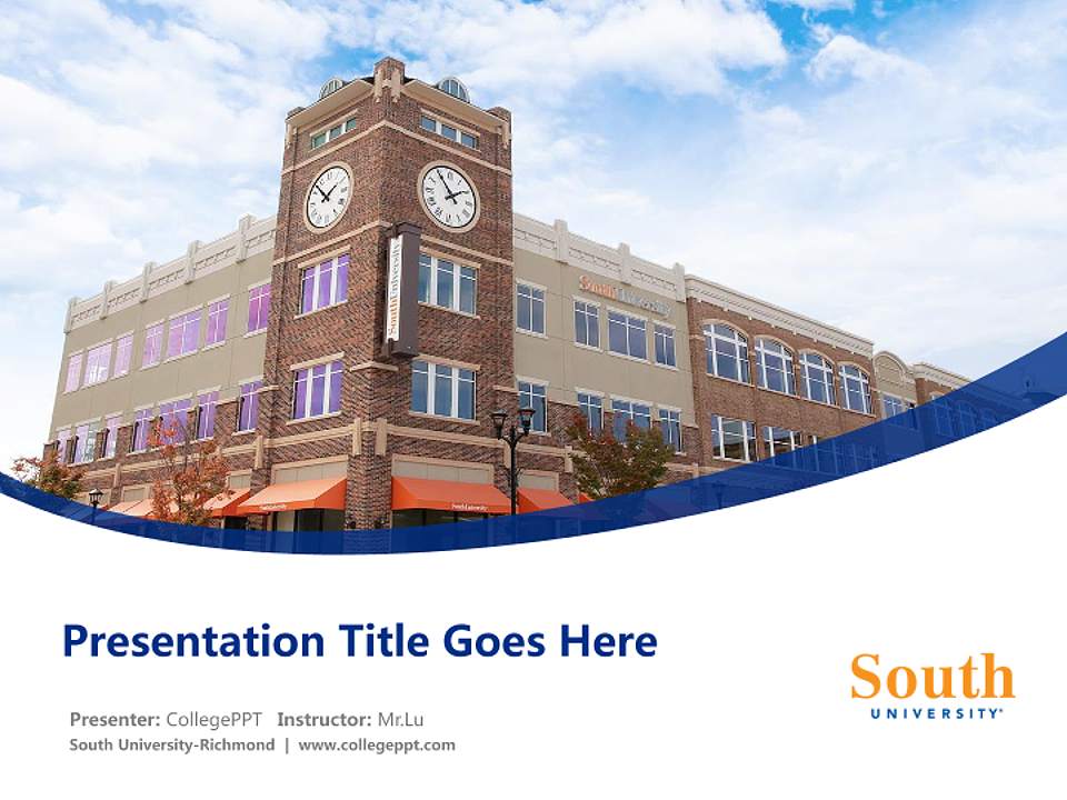 South University-Richmond Course/Courseware Creation PPT Template4:3 ratio PPT effect preview image5