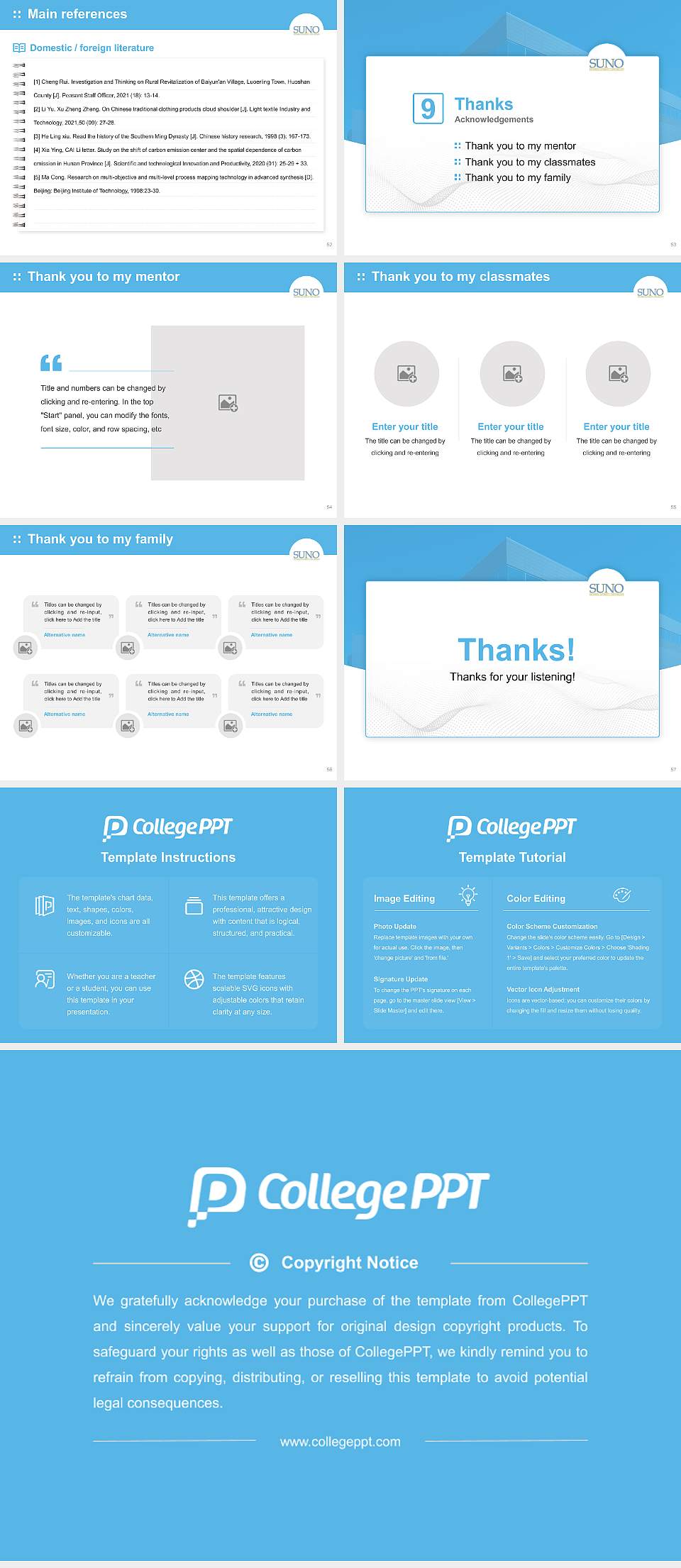 Southern University at New Orleans Graduation Thesis Defense PPT Template4:3 ratio PPT effect preview image7