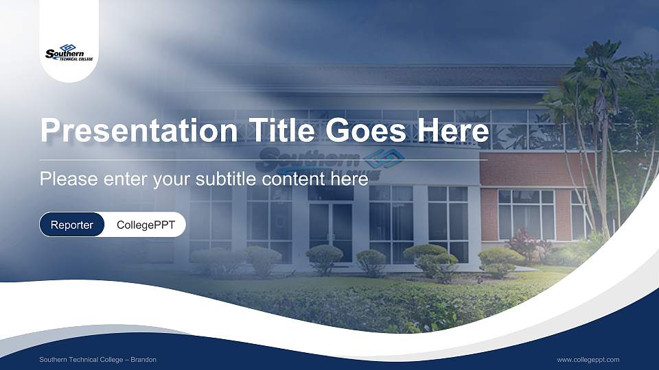 Southern Technical College – Brandon Lecture Sharing and Networking Event PPT Template16:9 ratio PPT effect preview image