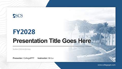Southern California Seminary Academic Presentation/Research Findings Report PPT Template