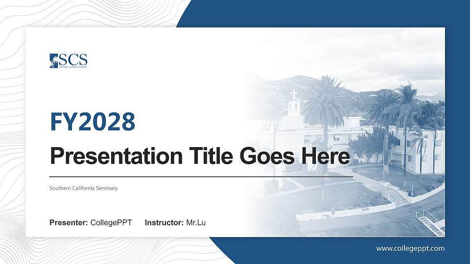 Southern California Seminary Academic Presentation/Research Findings Report PPT Template16:9 ratio PPT effect preview image