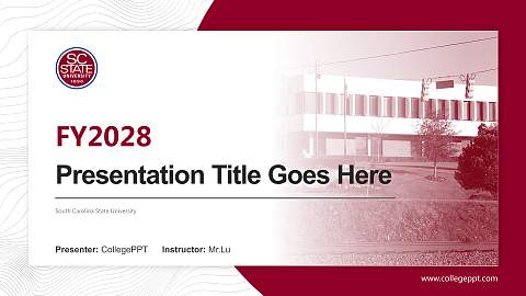 South Carolina State University Academic Presentation/Research Findings Report PPT Template