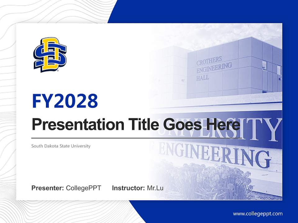 South Dakota State University Academic Presentation/Research Findings Report PPT Template4:3 ratio PPT effect preview image5