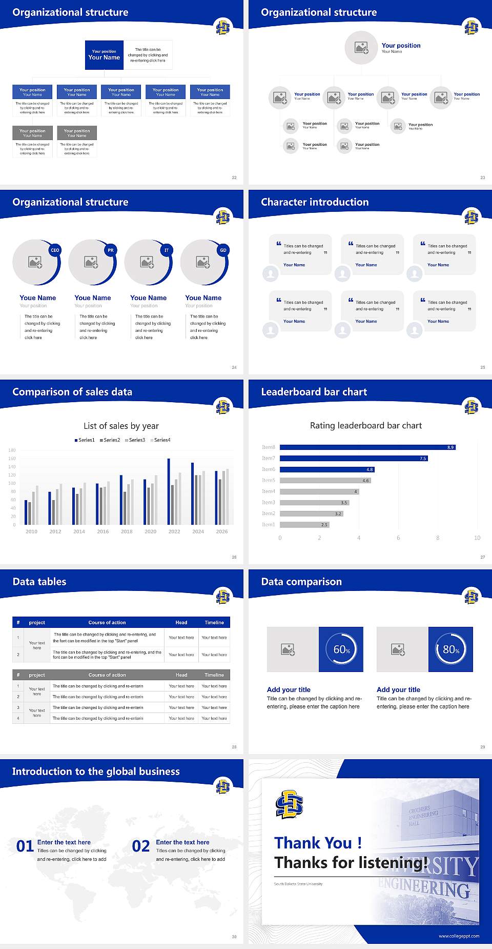 South Dakota State University Academic Presentation/Research Findings Report PPT Template4:3 ratio PPT effect preview image4