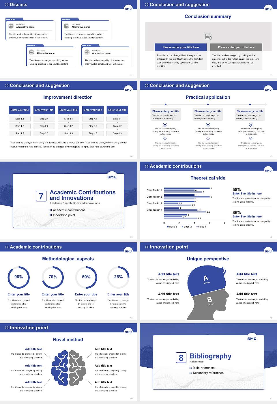 Southern Methodist University Graduation Thesis Defense PPT Template16:9 ratio PPT effect preview image6