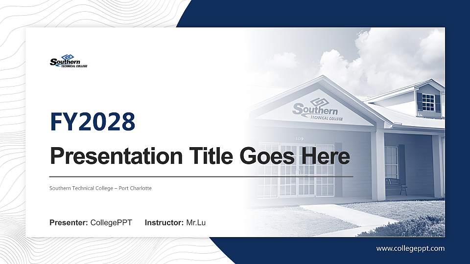 Southern Technical College – Port Charlotte Academic Presentation/Research Findings Report PPT Template16:9 ratio PPT effect preview image