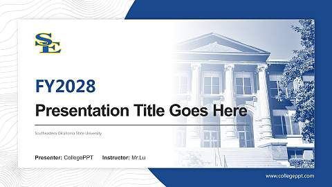Southeastern Oklahoma State University Academic Presentation/Research Findings Report PPT Template