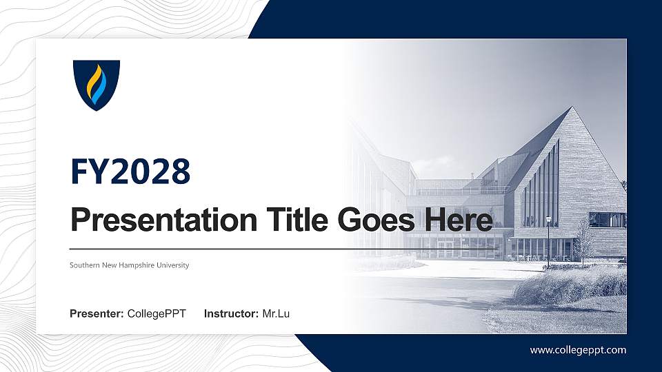 Southern New Hampshire University Academic Presentation/Research Findings Report PPT Template16:9 ratio PPT effect preview image