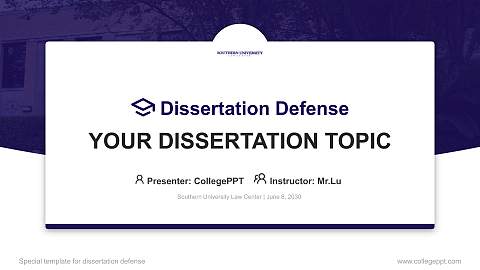 Southern University Law Center Graduation Thesis Defense PPT Template