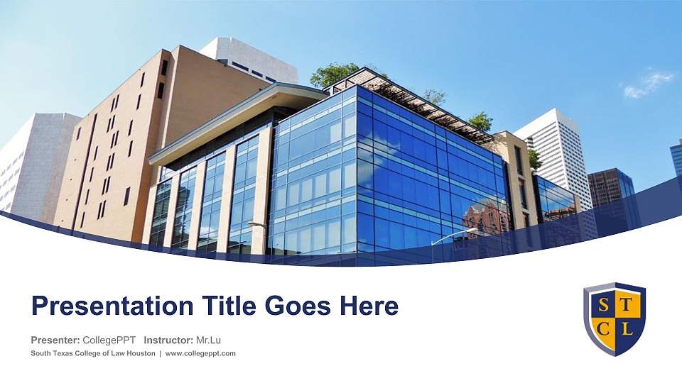 South Texas College of Law Houston Course/Courseware Creation PPT Template16:9 ratio PPT effect preview image