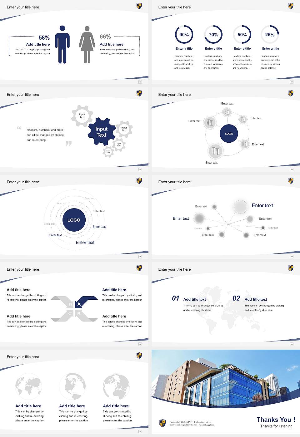 South Texas College of Law Houston Course/Courseware Creation PPT Template16:9 ratio PPT effect preview image4