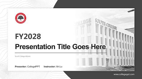 South College Atlanta Academic Presentation/Research Findings Report PPT Template