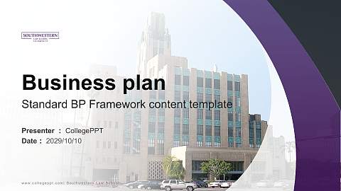 Southwestern Law School Competition/Entrepreneurship Contest PPT Template