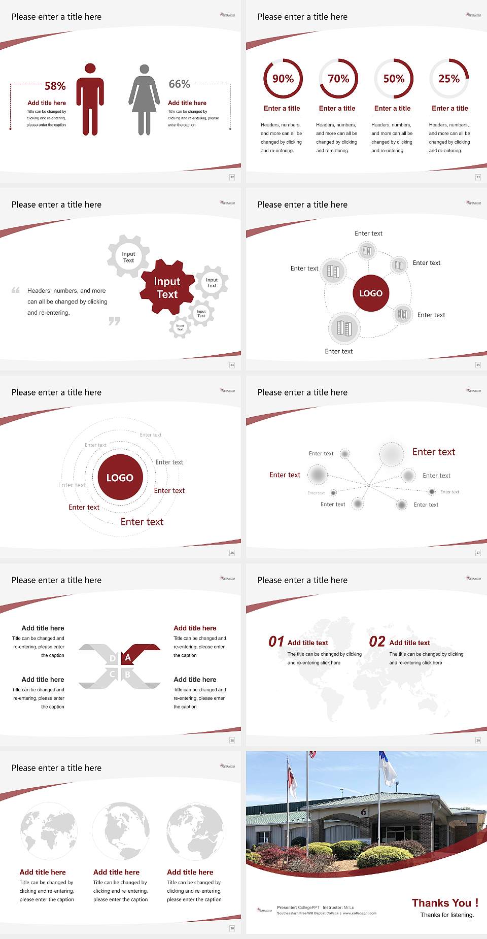 Southeastern Free Will Baptist College Course/Courseware Creation PPT Template4:3 ratio PPT effect preview image4