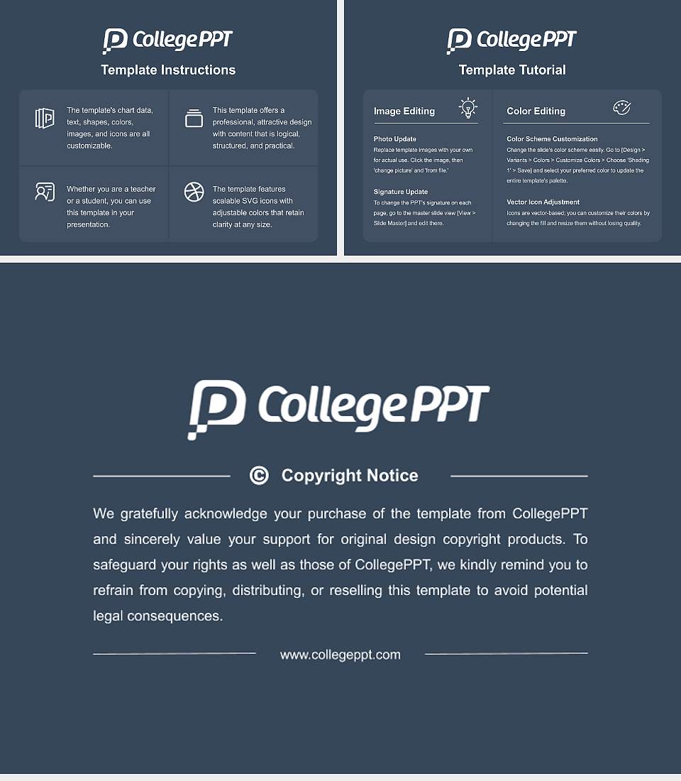 Southern States University Course/Courseware Creation PPT Template4:3 ratio PPT effect preview image5