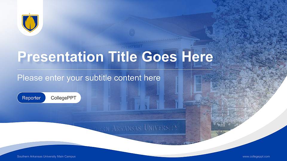 Southern Arkansas University Main Campus Lecture Sharing and Networking Event PPT Template16:9 ratio PPT effect preview image