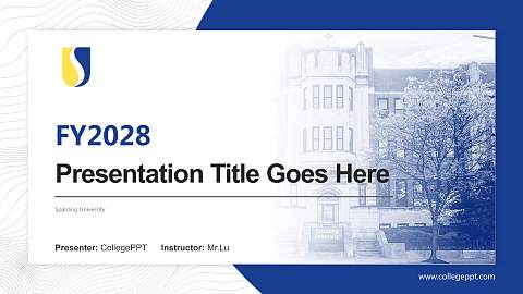 Spalding University Academic Presentation/Research Findings Report PPT Template