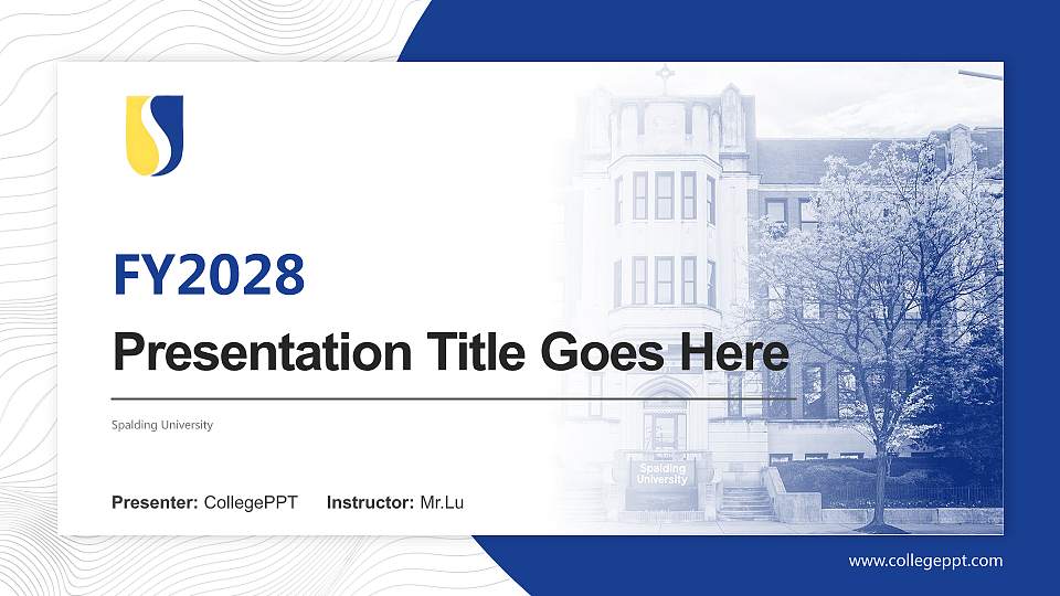 Spalding University Academic Presentation/Research Findings Report PPT Template16:9 ratio PPT effect preview image