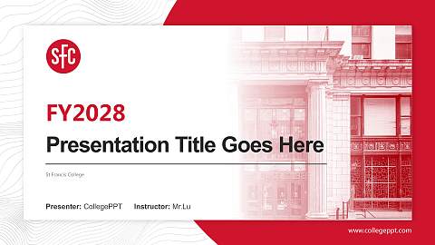 St Francis College Academic Presentation/Research Findings Report PPT Template