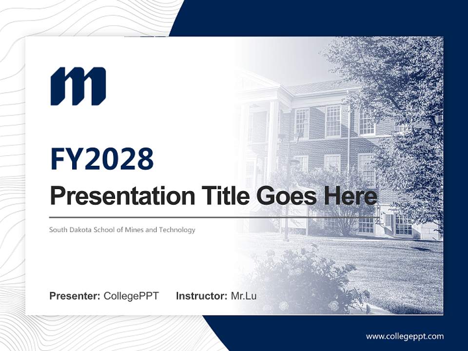 South Dakota School of Mines and Technology Academic Presentation/Research Findings Report PPT Template4:3 ratio PPT effect preview image5