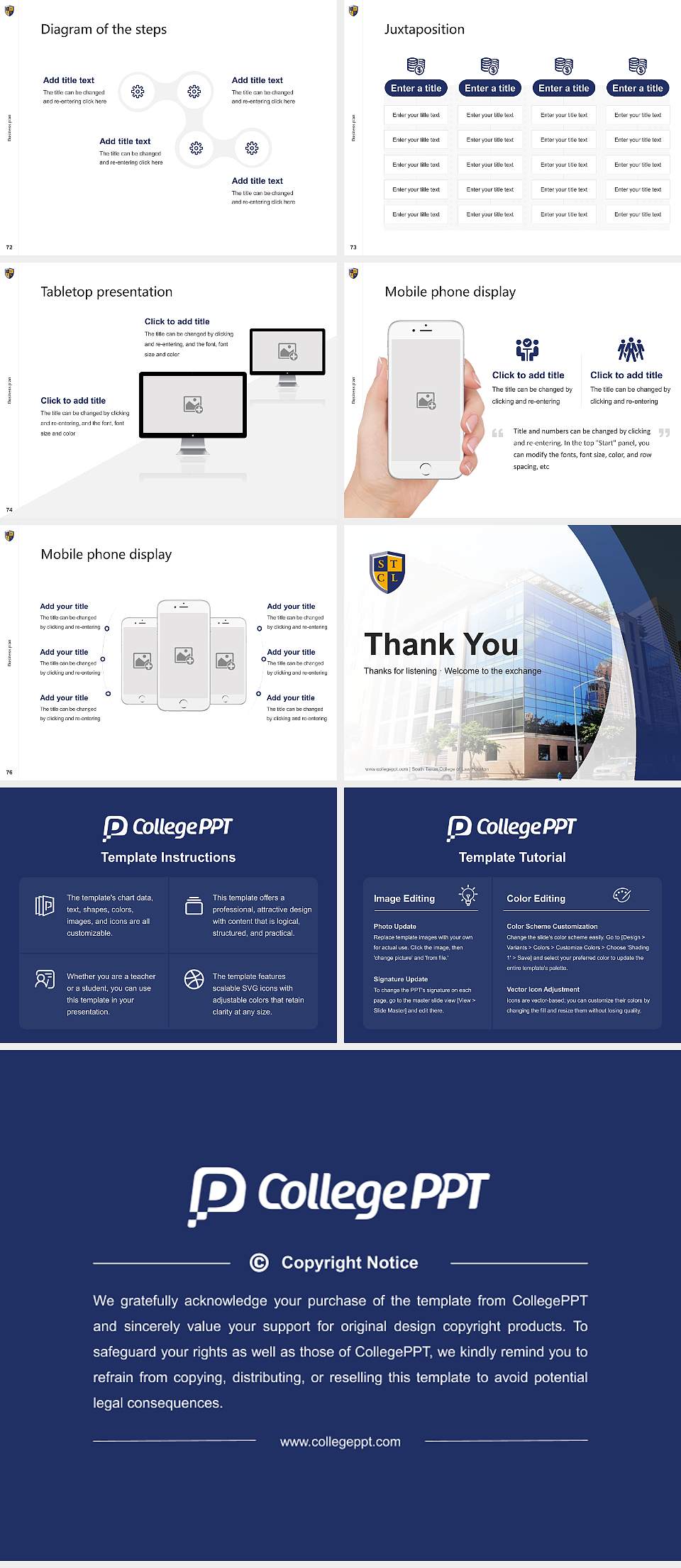 South Texas College of Law Houston Competition/Entrepreneurship Contest PPT Template4:3 ratio PPT effect preview image9