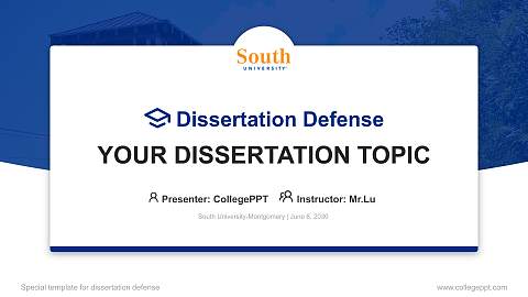South University-Montgomery Graduation Thesis Defense PPT Template