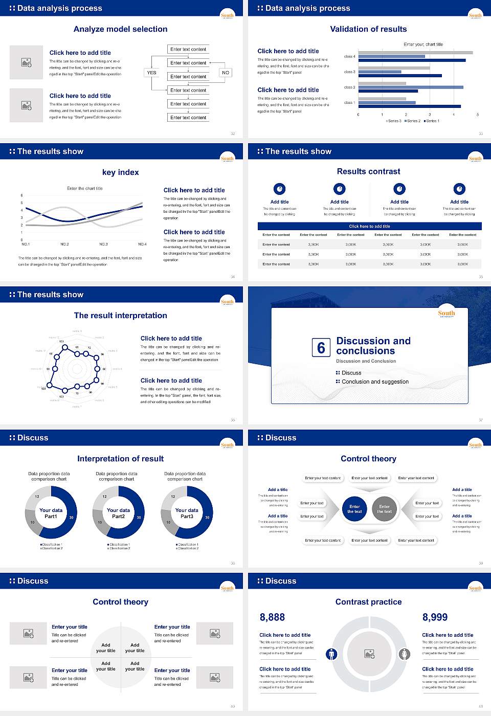 South University-Montgomery Graduation Thesis Defense PPT Template16:9 ratio PPT effect preview image5