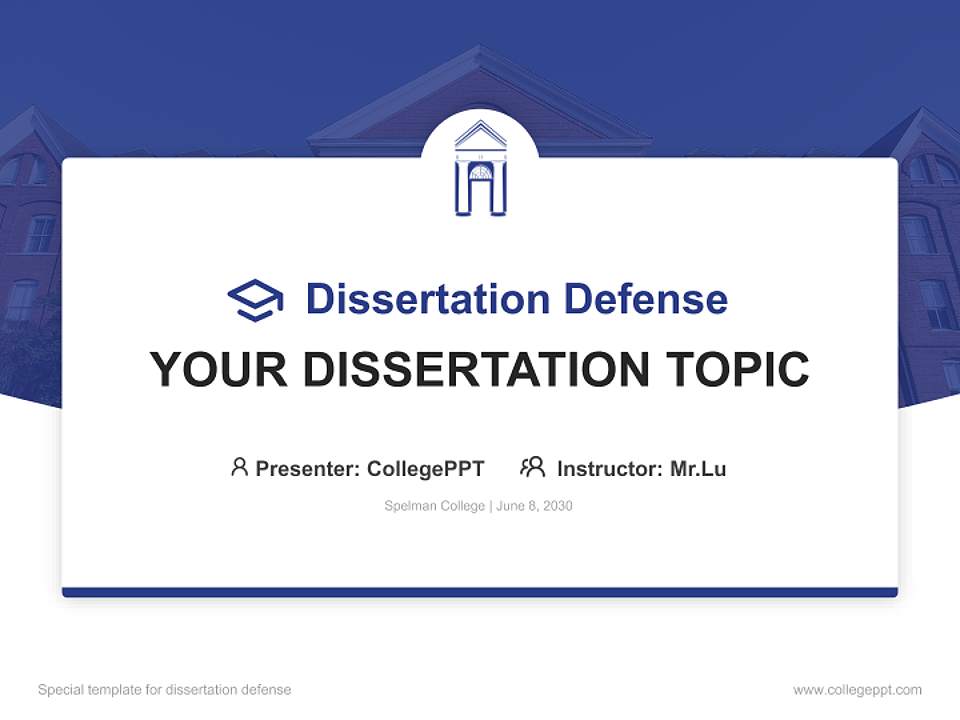 Spelman College Graduation Thesis Defense PPT Template4:3 ratio PPT effect preview image7
