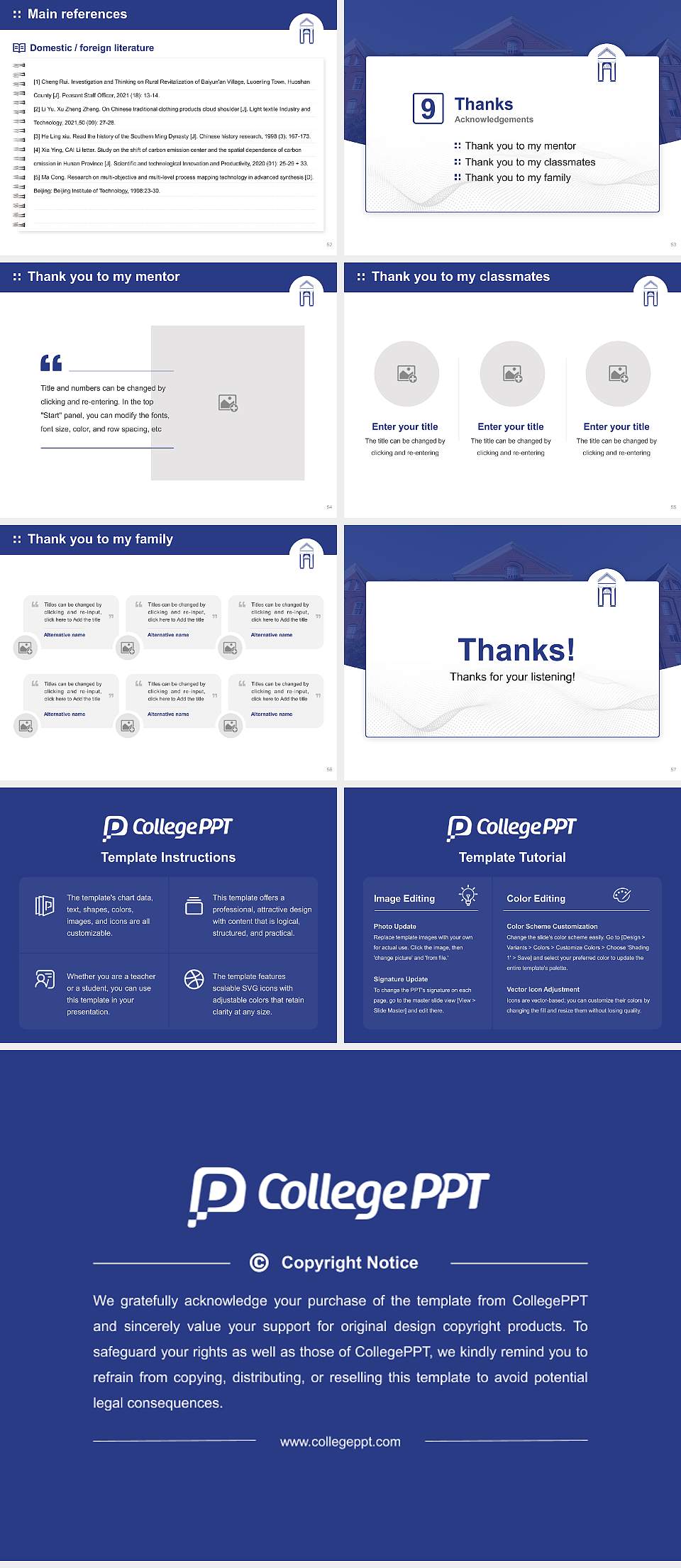 Spelman College Graduation Thesis Defense PPT Template4:3 ratio PPT effect preview image7