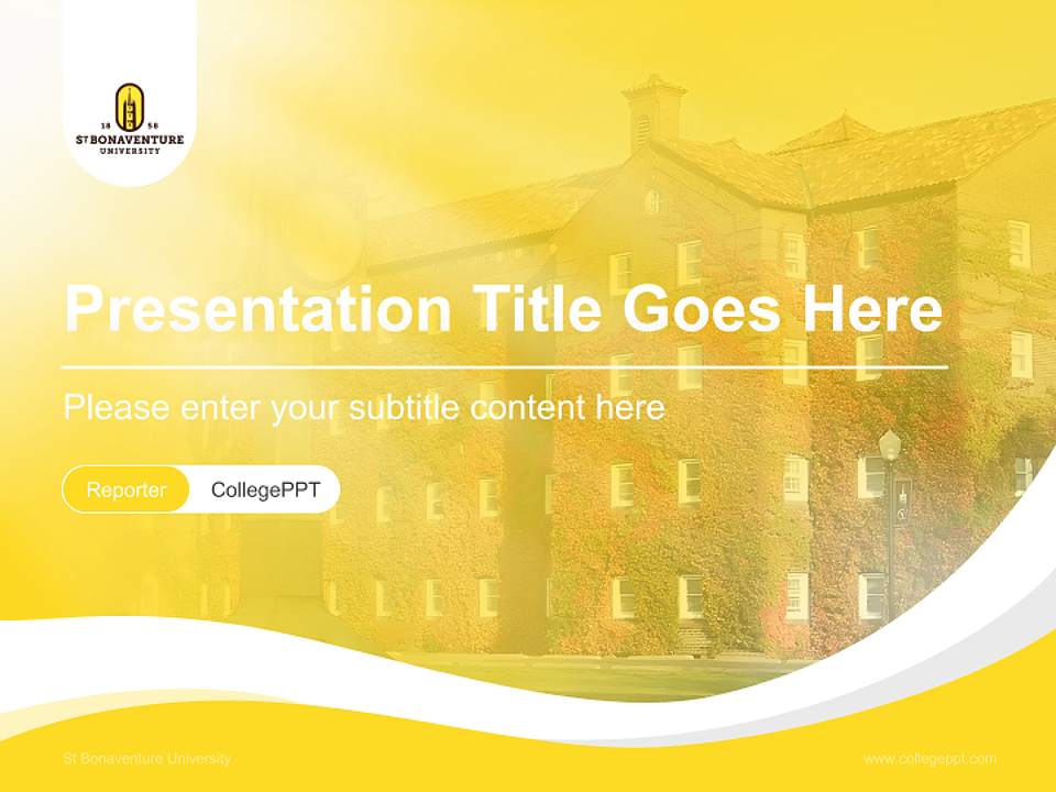 St Bonaventure University Lecture Sharing and Networking Event PPT Template4:3 ratio PPT effect preview image4