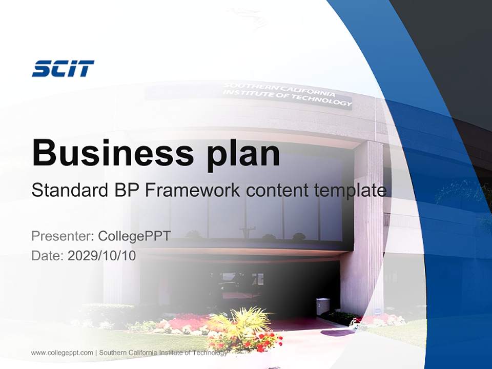 Southern California Institute of Technology Competition/Entrepreneurship Contest PPT Template4:3 ratio PPT effect preview image9