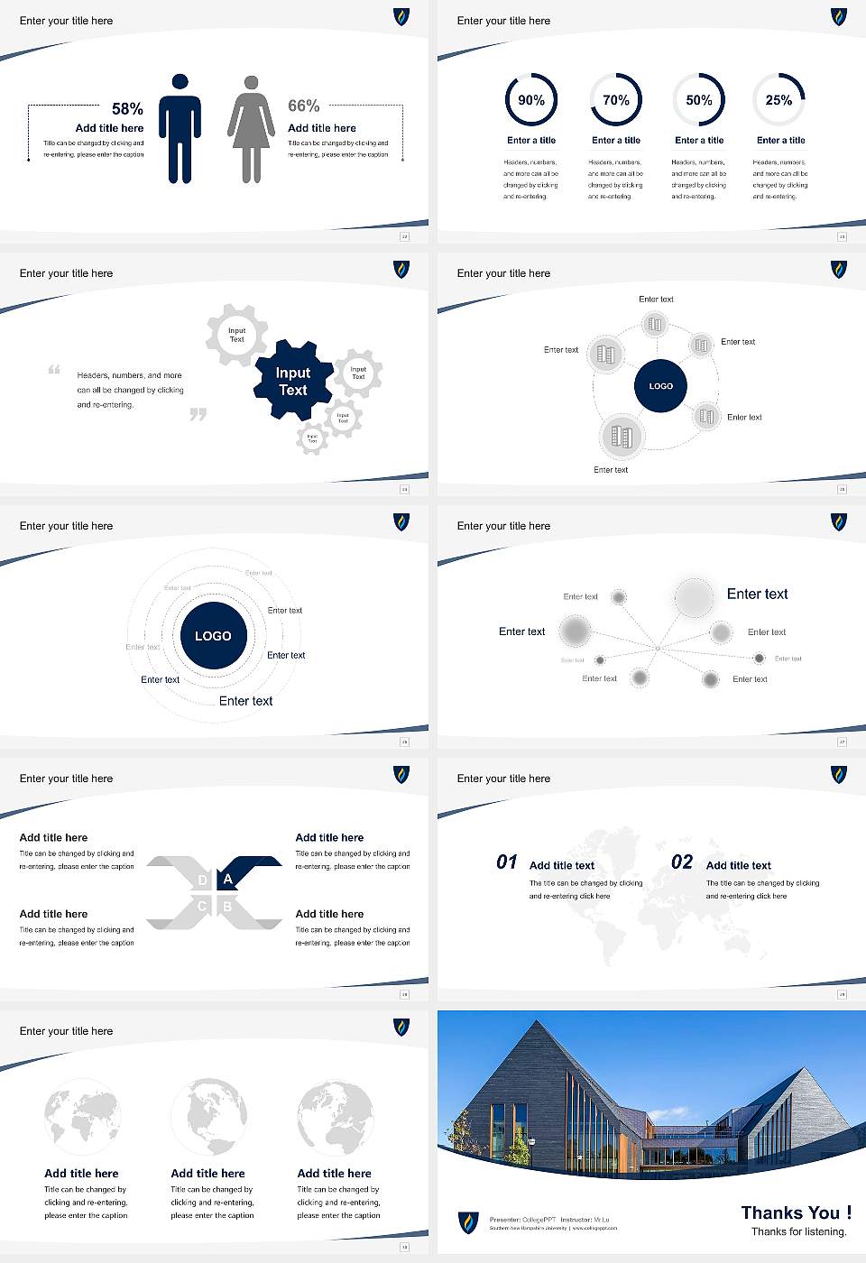 Southern New Hampshire University Course/Courseware Creation PPT Template16:9 ratio PPT effect preview image4