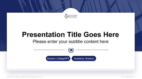 South Florida Bible College and Theological Seminary National Scholarship Defense PPT Template