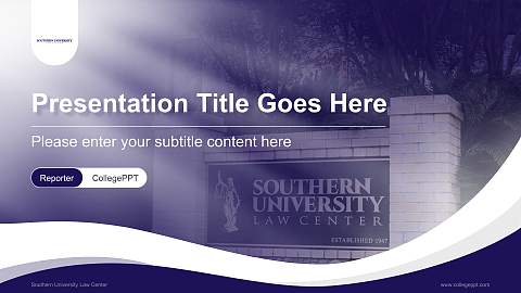 Southern University Law Center Lecture Sharing and Networking Event PPT Template