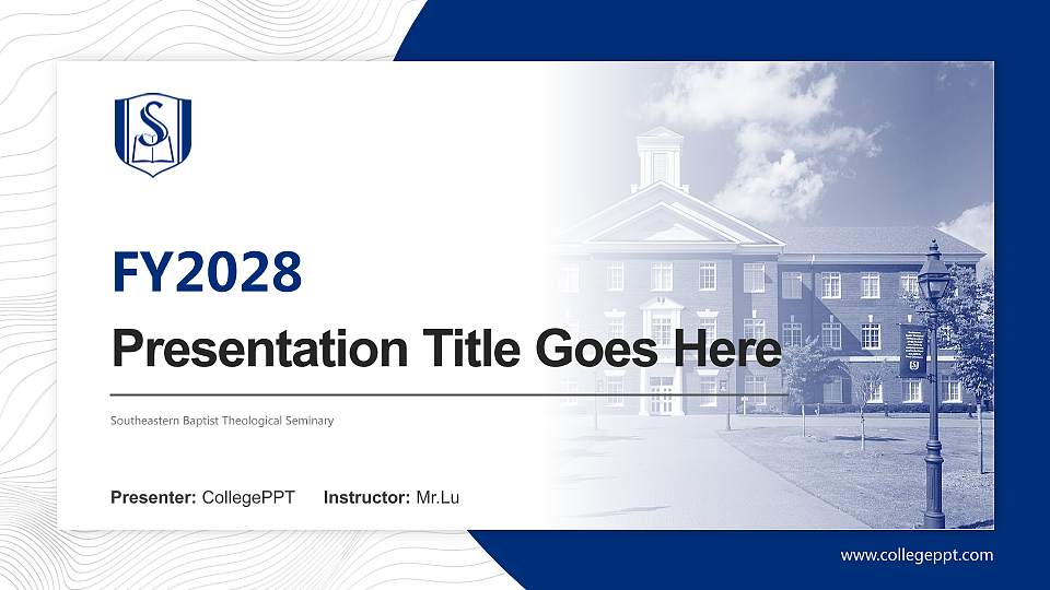 Southeastern Baptist Theological Seminary Academic Presentation/Research Findings Report PPT Template16:9 ratio PPT effect preview image