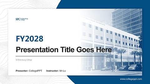 St Petersburg College Academic Presentation/Research Findings Report PPT Template