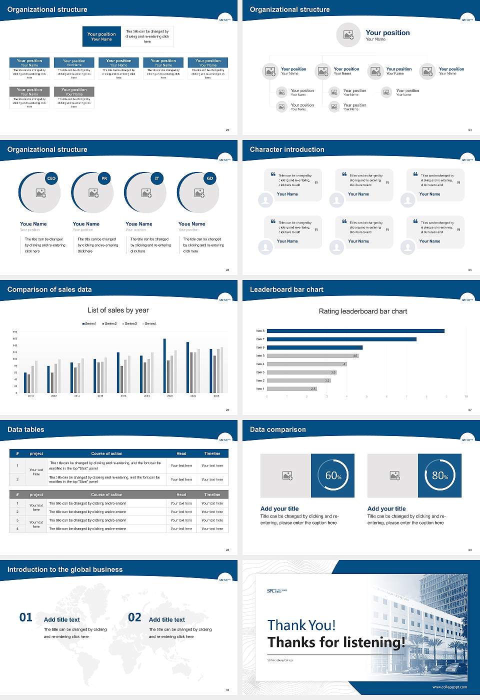 St Petersburg College Academic Presentation/Research Findings Report PPT Template16:9 ratio PPT effect preview image4