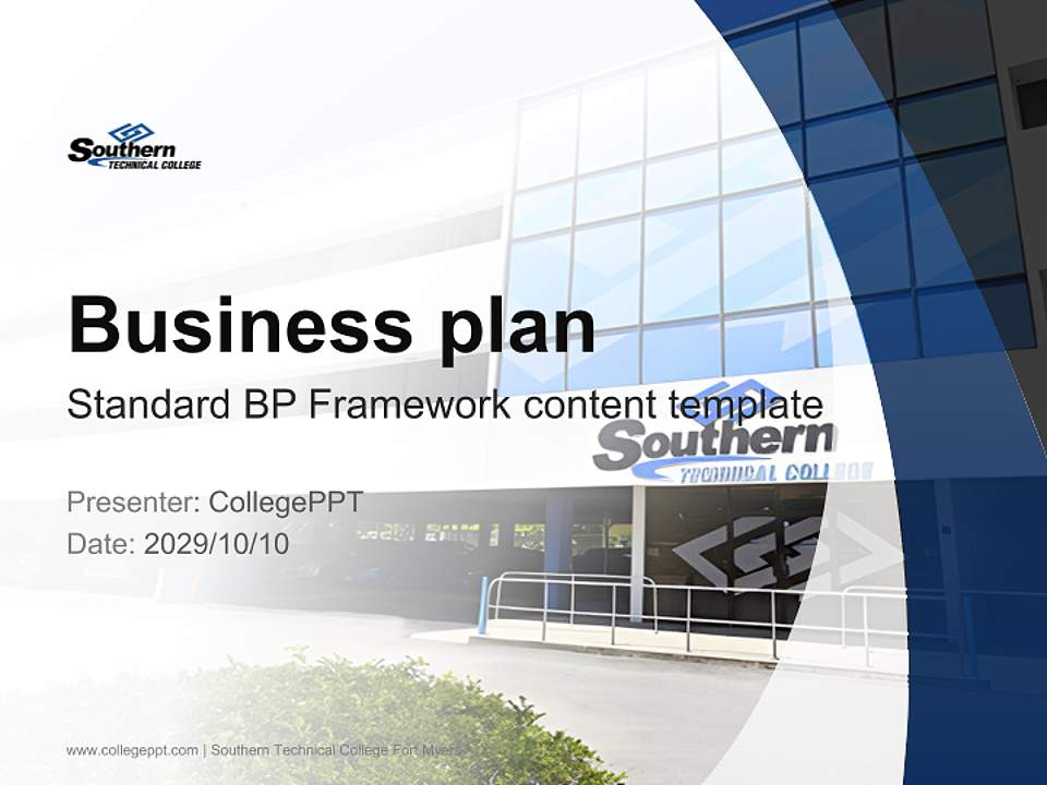 Southern Technical College Fort Myers Competition/Entrepreneurship Contest PPT Template4:3 ratio PPT effect preview image9